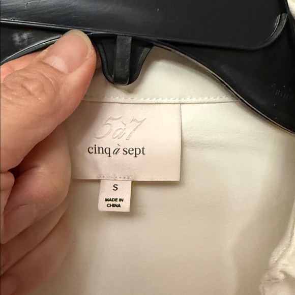 Cinq à Sept McKenna Cream Twist Front Blouse - Picture 8 of 9